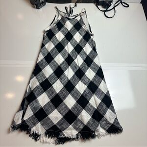 Philosophy  Dress in Black and White Checkered Pattern